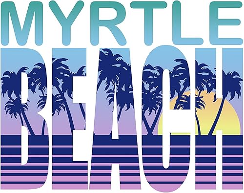 Miniatura 2 de CafePress Pegatina ovalada para parachoques de coche de Myrtle Beach