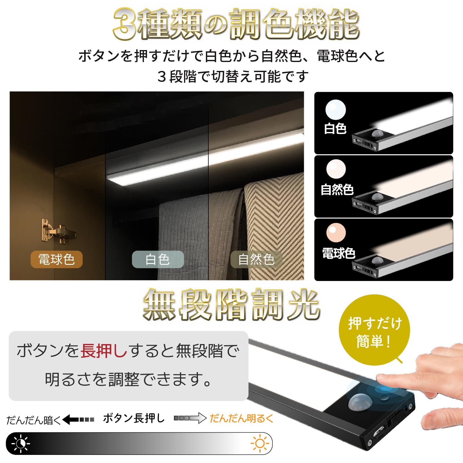 Amazon.co.jp : 人感 センサーライト 室内 led ジンカン センサー