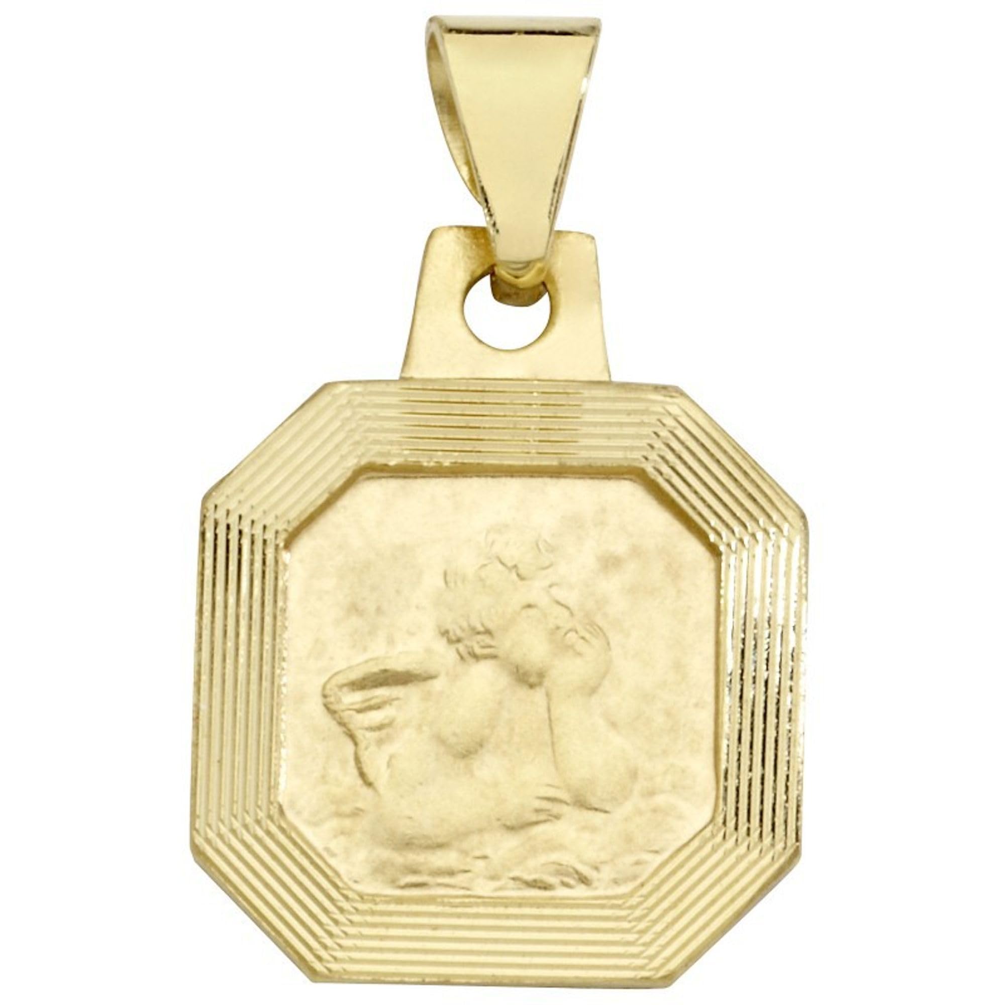 Miamar EN36 Kinder Anhänger Schutzengel 14 Karat (585) Gelbgold