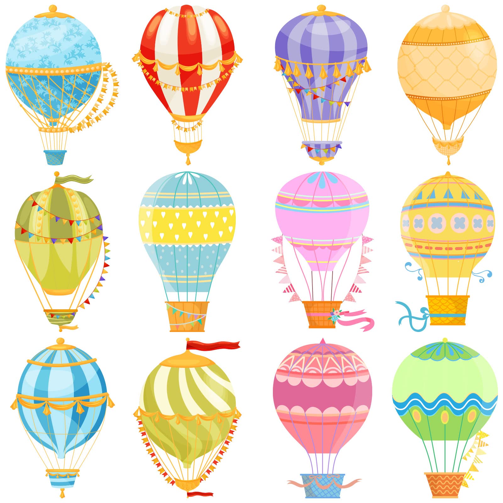 Buy 72 Pcs Colorful Hot Air Balloons Cut Outs Hot Air Balloon Bulletin Board Cutouts Bulletin 