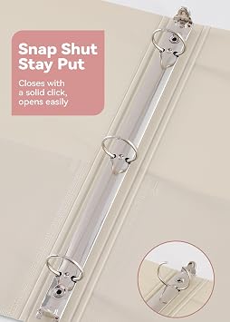 SortRax 6 Pack Pastel Pocket Folders for 3 Ring Binder & 4 Pack 1 Inch Binders 3 Ring