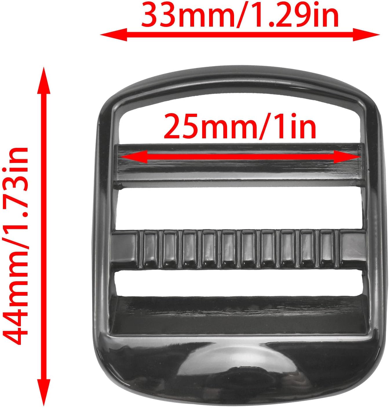 VAKTOK- 4pcs Metal Ladder Lock Buckle Slider Adjustable alloy buckle backpack strap accessories(Inner length 25mm) - Image 2