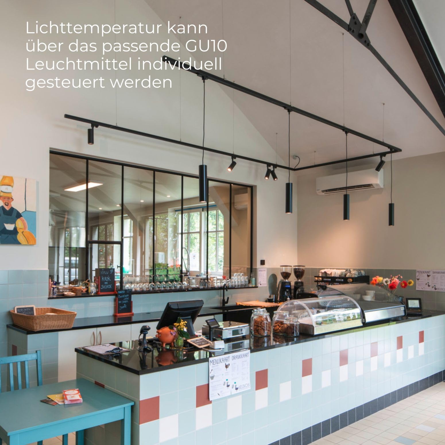 SLV ENOLA B | Pendelleuchte, LED Schienen-Strahler, Dreh- und schwenkbarer 1-Phasen-Strahler, Deckenleuchte, Schienensystem, Innenleuchte| GU10, inkl. 1Phasen-Adapter, Schwarz