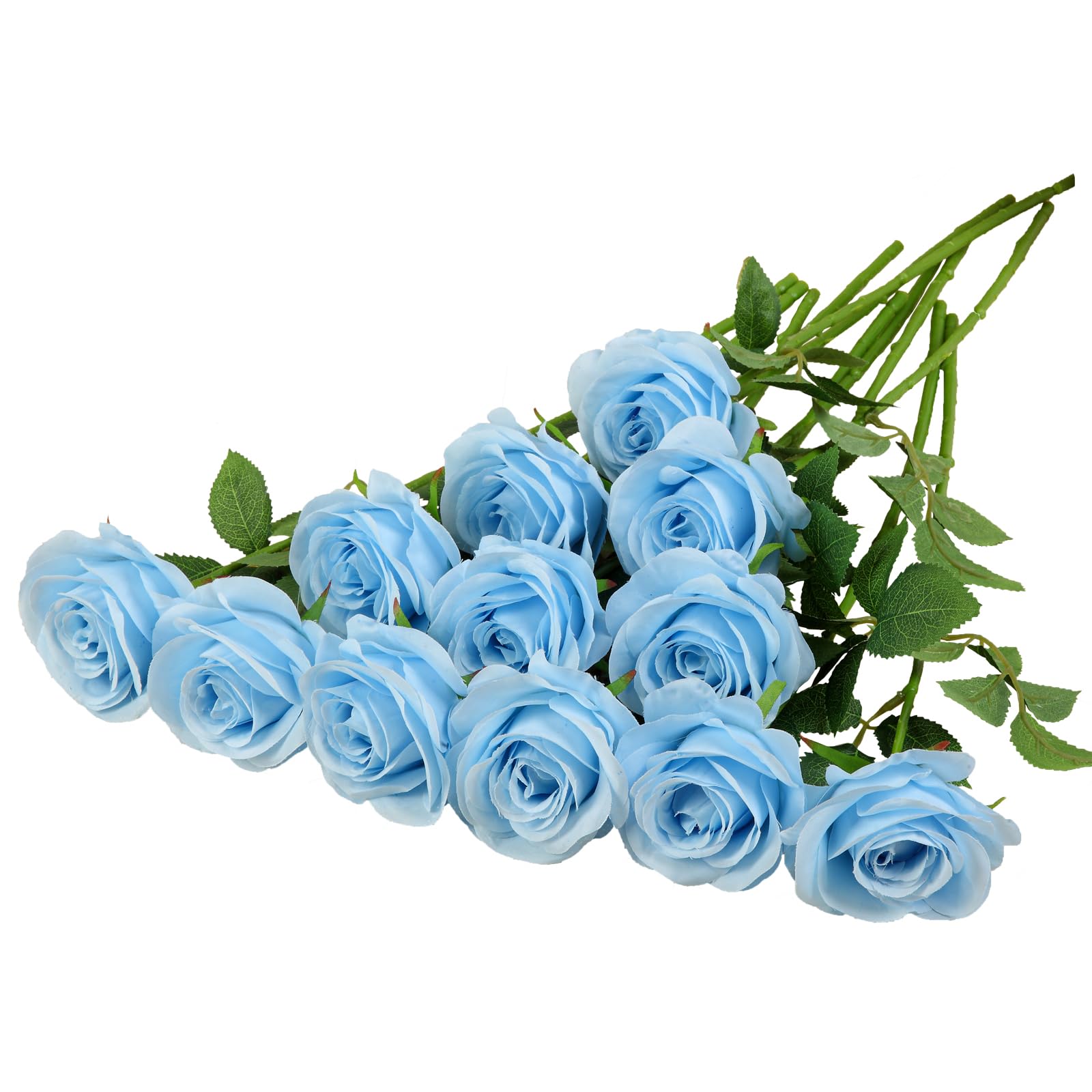 Helera 12-Piece Silk Blue Roses
