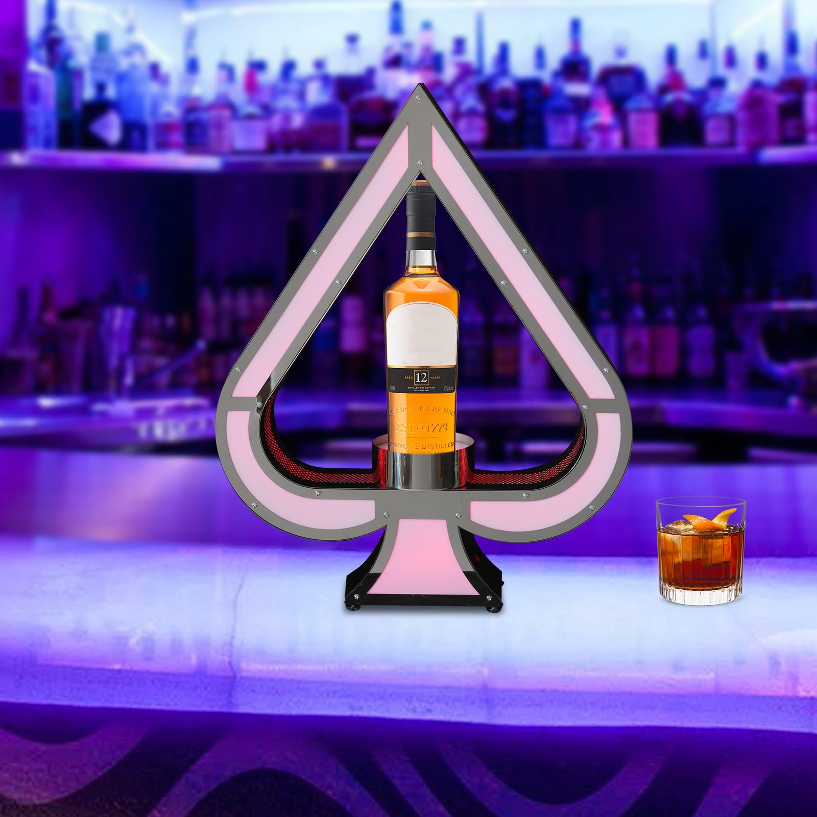 Beautiful Blue Metal Sailboat Wine Bottle Holder