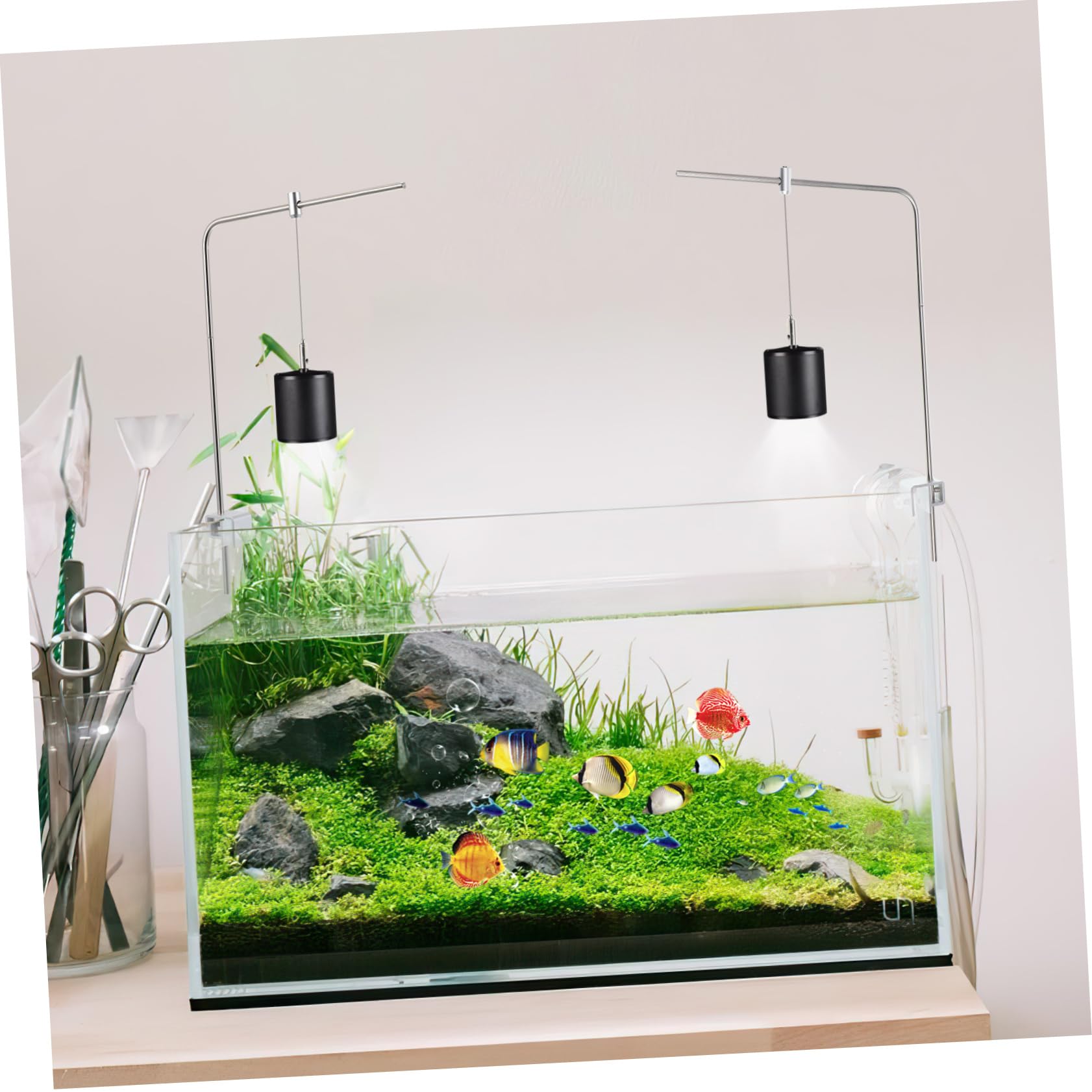 Aquarium Silber aus Aluminiumlegierung Lampen, Hängehalterung