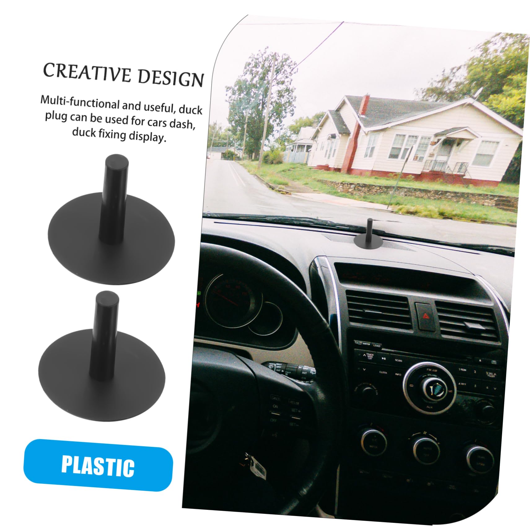 HOOTNEE 20 pcs Plastic Duck Display Holder for Cars Dashboards Home Lightweight Safe Durable Duck Plug for Creative Displays