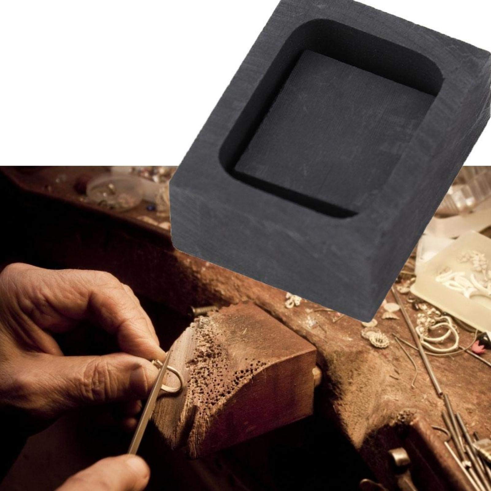 Stampo Per Lingotti In Grafite Da 50g - Per Fusione Oro, Argento, Metalli, Refrattario Per Alte Temperature - Foto 9