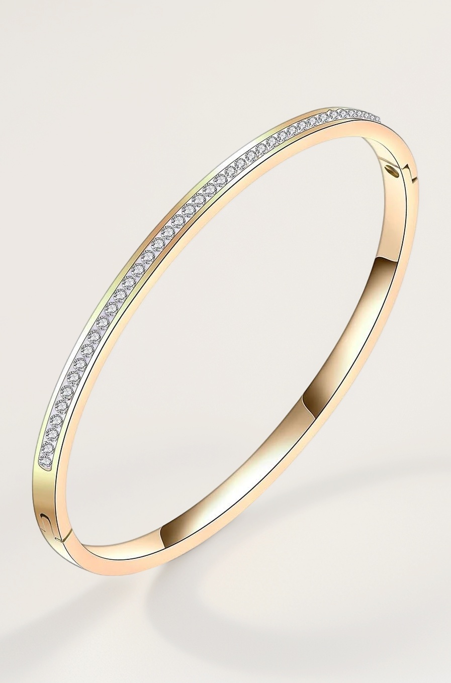 Anti Tarnish Jewellery | 18K Gold Plated Stainless Steel Openable Crystal Bracelet | Latest Stylish Cuff Bangle | Love Friendship Couples Gifts for Women Girls Mother Sister Wife Girlfriend