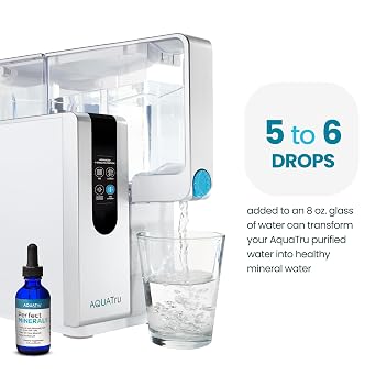 AQUA TRU Countertop Water Filtration System with Perfect Minerals Exclusive 4-Stage Ultra Reverse Osmosis Technology No Plumbing or Installation Required BPA Free, White