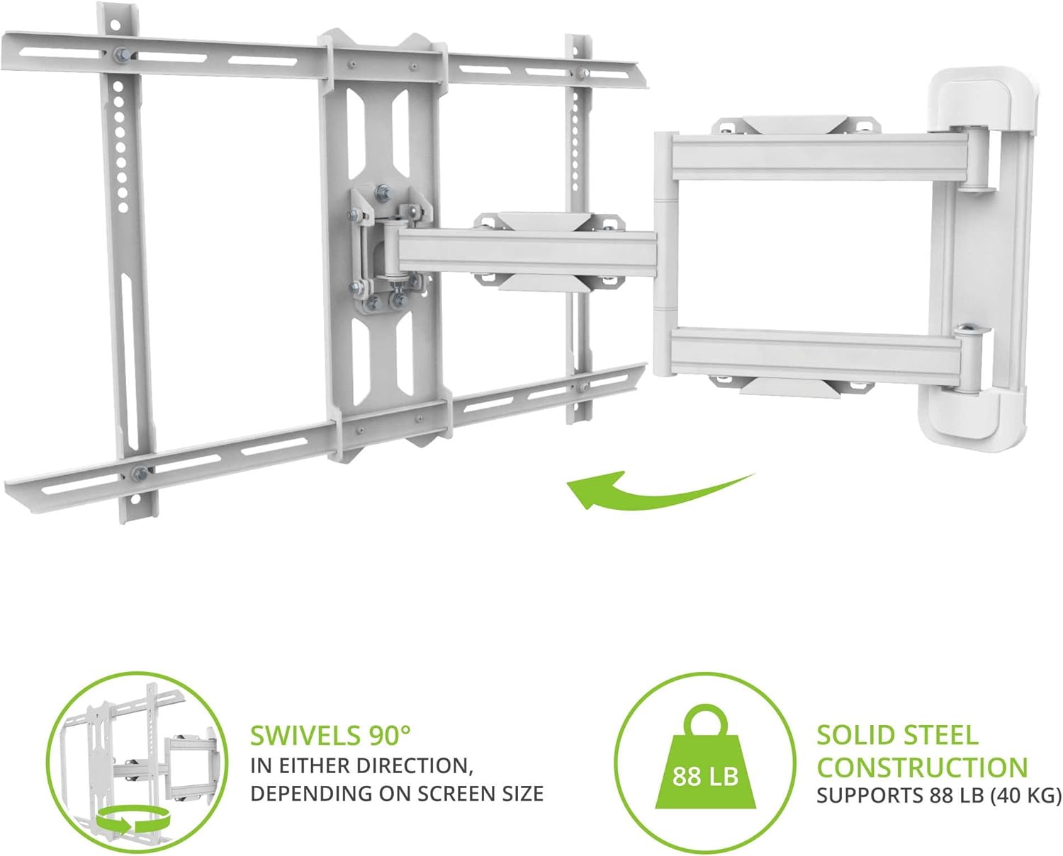 Kanto PS350W mount swiveling 90 degrees