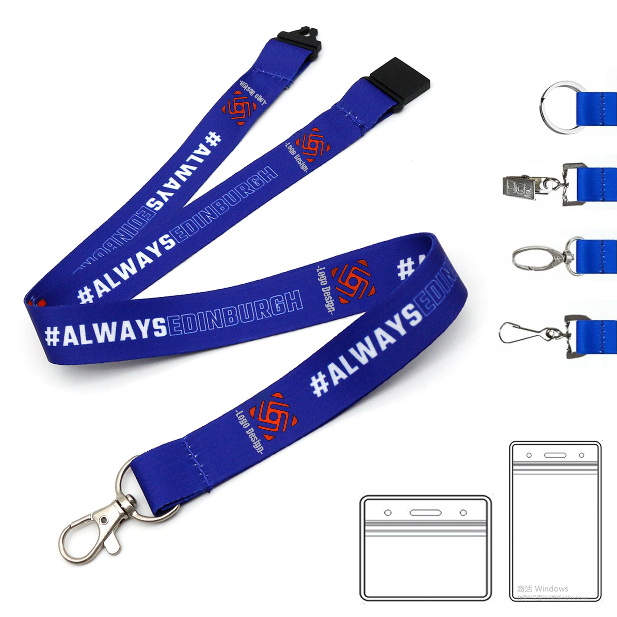 10-5000PCS Custom Personalized Lanyards Bulk with Text/Logo/Photo/Name,Personalized ID Badge Keys Lanyard for Office,School ﻿