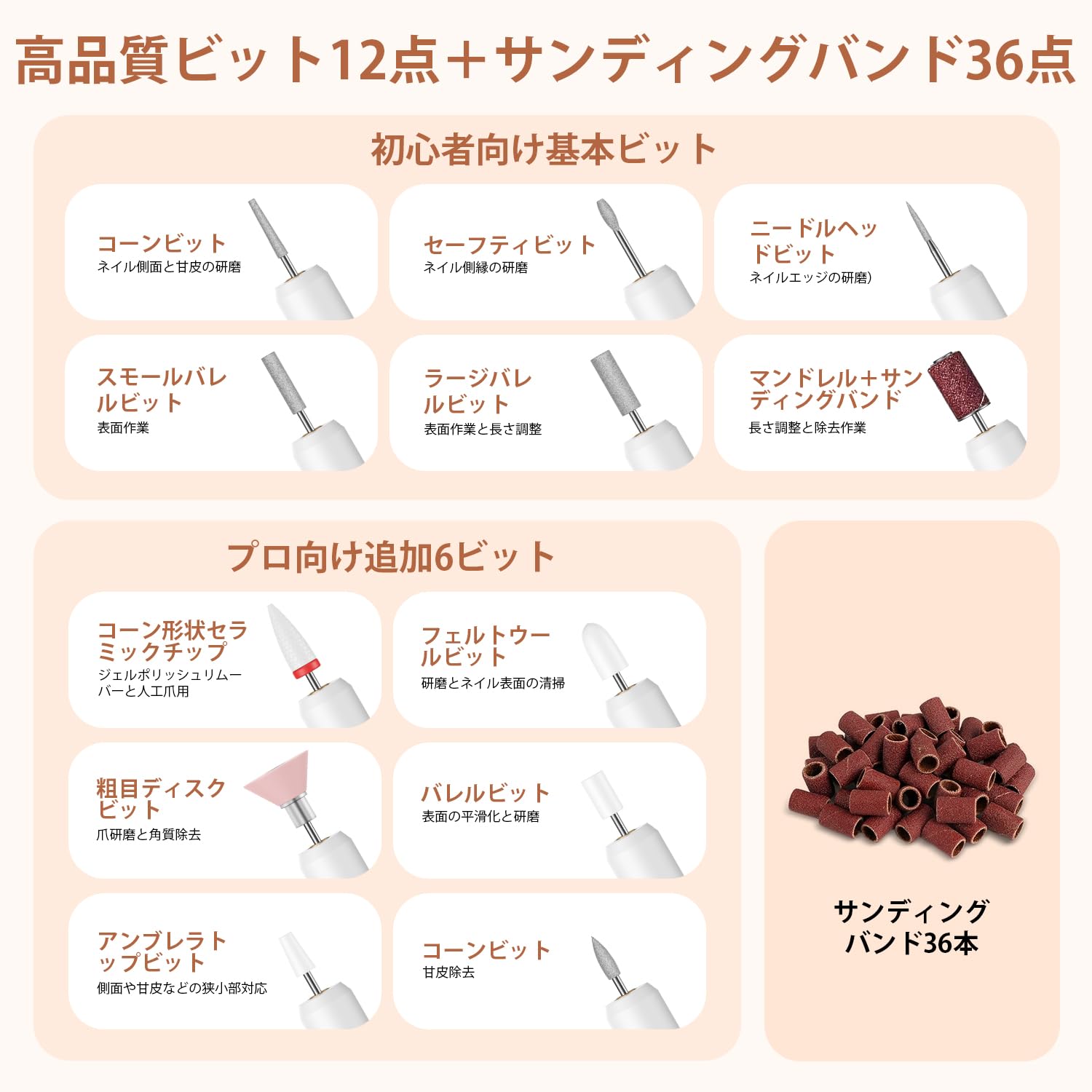 Amazon.co.jp: 【2026新型ネイルマシン】コードレス電動ネイルドリル