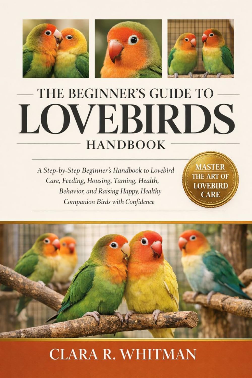 THE BEGINNER’S GUIDE TO LOVEBIRDS: A Step-by-Step Beginner’s Handbook to Lovebird Care, Feeding, Housing, Taming, Health, Behavior, and Raising Happy, Healthy Companion Birds with Confidence