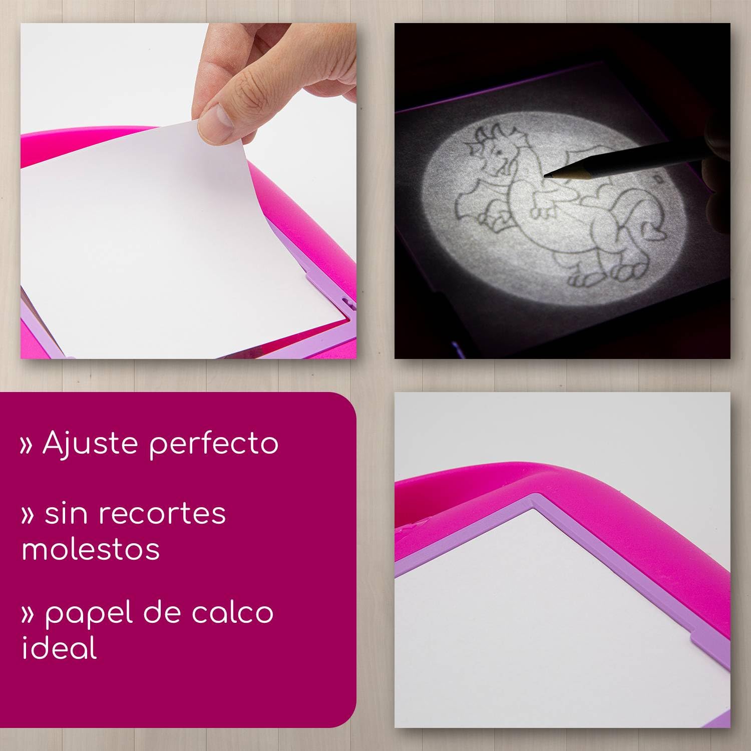 younikat Papel de recambio para proyector de dibujo I 500 hojas cuadradas 10,5 x 10,5 cm I papel blanco 80 g/m² I para mesa de luz y calcar I dv428