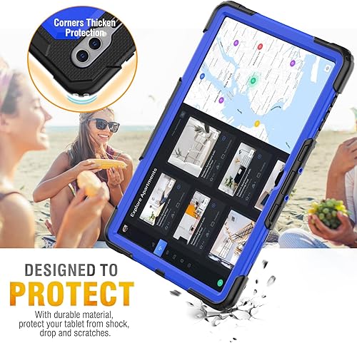 Miniatura 44 de HXCASEAC Funda para Samsung Galaxy Tab S6 Lite de 10,4 pulgadas, protectora con protector de pantalla/correa de mano/soporte para bolígrafo S, a
