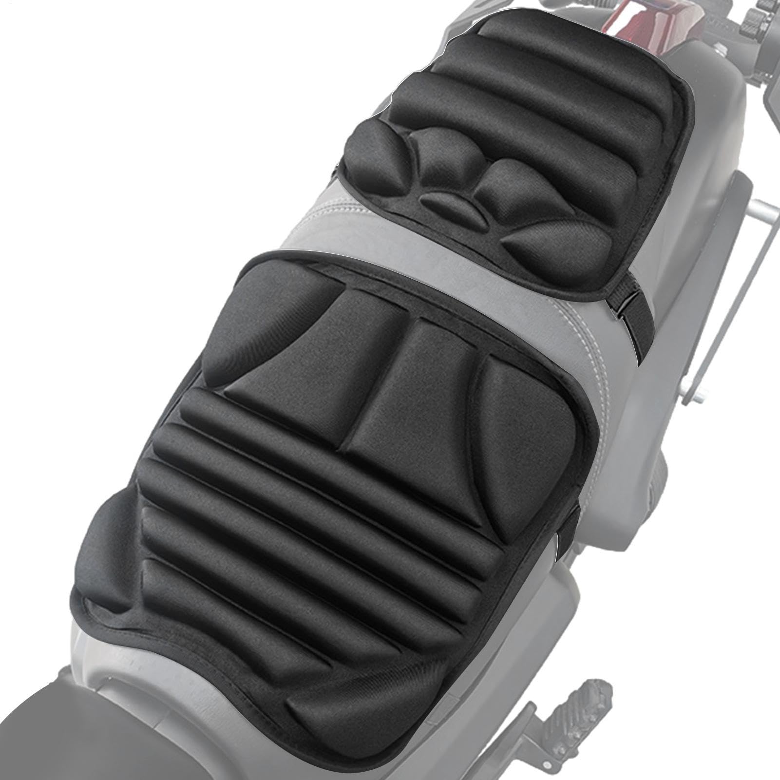 Cojín De Asiento De Motocicleta - Cojín De Cojín De para Asiento De Motocicleta | Funda De Asiento Amortiguadora Transpirable para Avanzados, Conductor, Carretera De Montaña, Viaje Largo