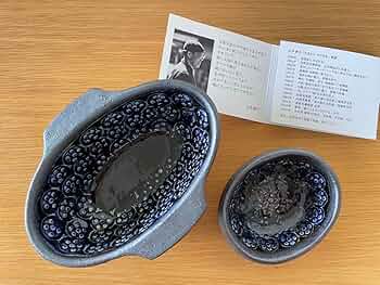 岩井窯　山本教行さん　白掛線描赤絵　耳付楕円鉢 71neF6zIS7L._UF350,350_QL50_.jpg