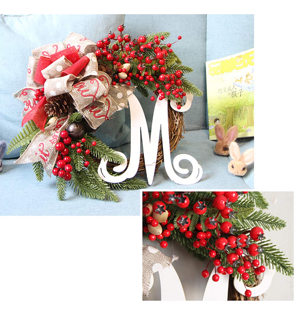 Amazon.co.jp: S&C Live クリスマスリース 玄関ドア用 30㎝ ナチュラル