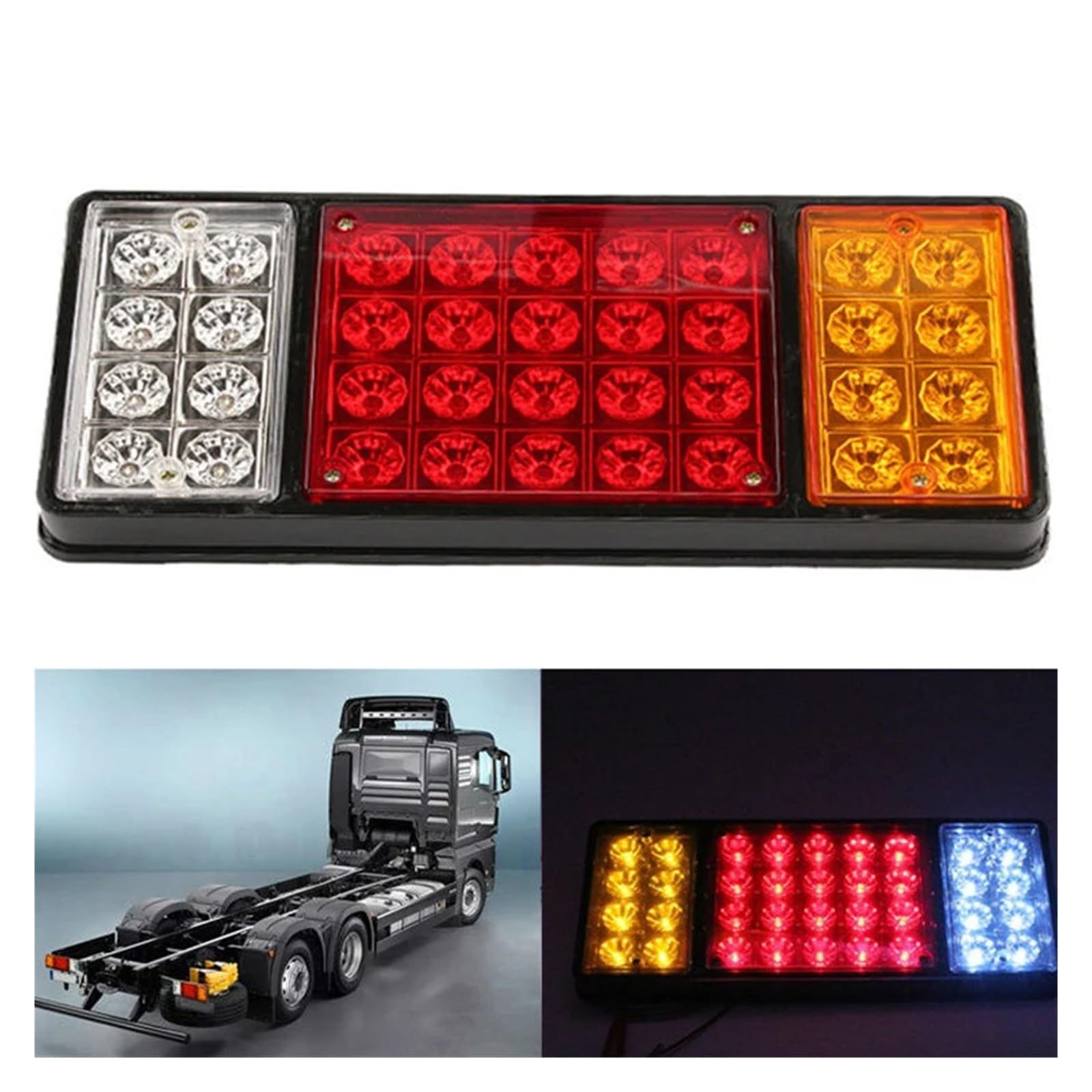 Fanali Posteriori 12V/24V LED Fanale posteriore Luce freno Fanale posteriore Lampada freno posteriore Indicatore di direzione Van Indicatore di retromarcia Fanale Faro Posteriore ( Misurare : A 2 x 36
