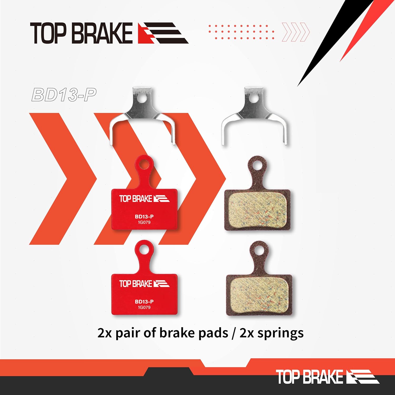 TOP BRAKE Disc Bike Brake Pads Compatible with Shimano XTR-M9100 RX400/810 Tektro HD-R310 510 TRP-Hylex