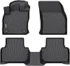 Binmotor-All Weather Floor Mats for Volkswagen Taos AWD 2025 2024 2023 2022, Heavy Duty Car Floor Liners-Black for Taos Accessories
