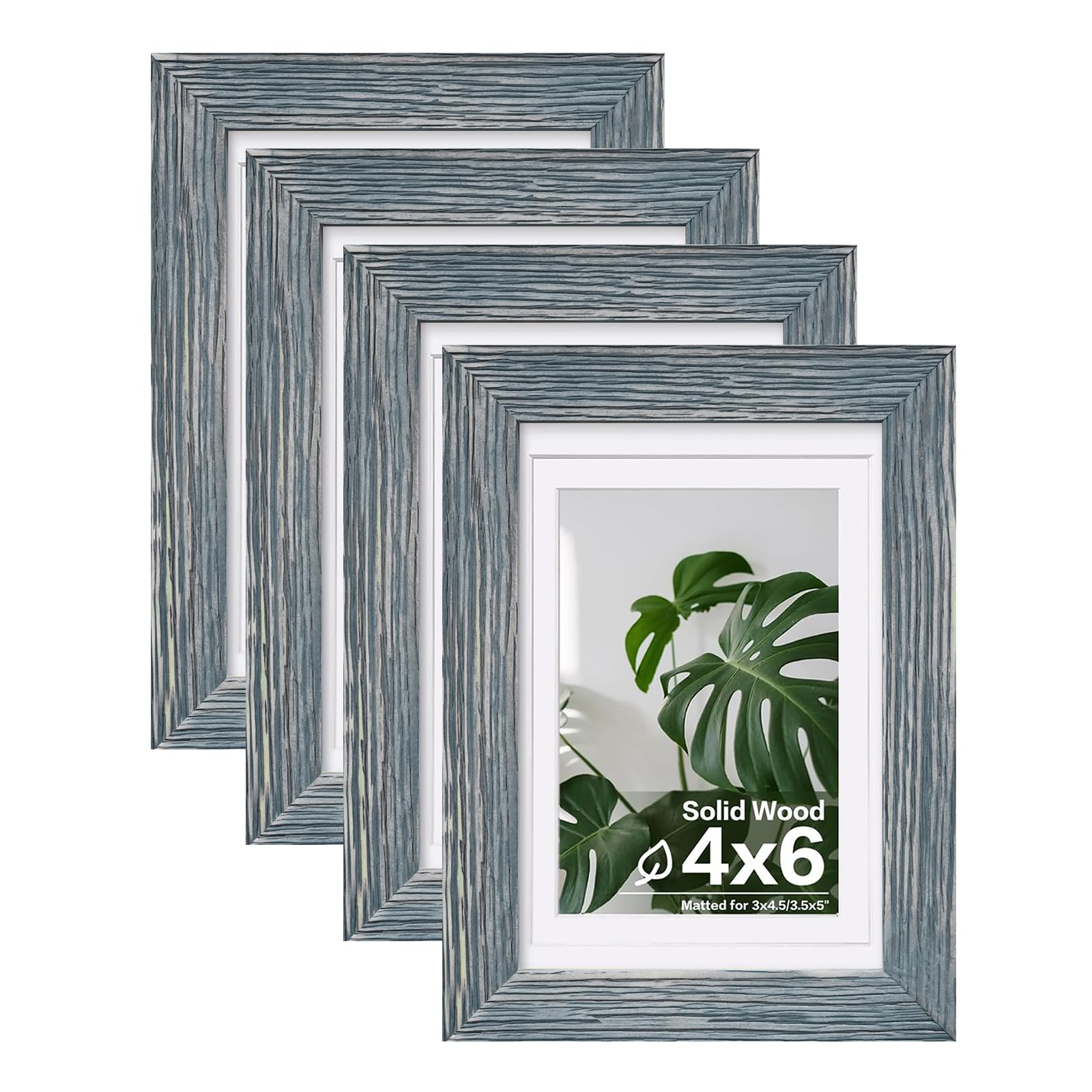 Cadres photo 10x15 bois massif Egofine avec passe-partout pour décoration murale