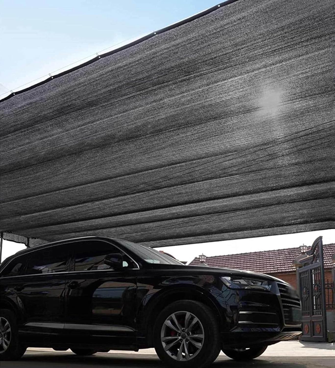 Sail Cloth Canopy Shade Net 90% Shading Net 3x4 4x5m Heat Insulation Shade Cloth, Tear Resistance, 90% Shade Sail Outdoor Shade/Plant/Flower/Patio Protection,black-6x8m