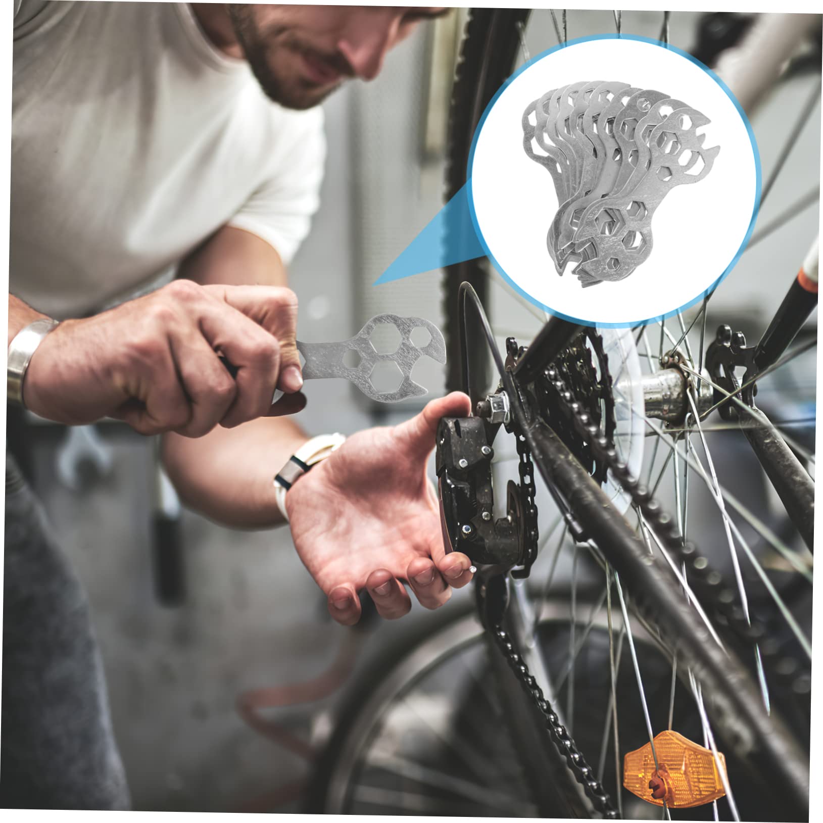 Toddmomy 3 Set Chiave Multi Foro Per Strumento Riparazione E Versatile Per Bici Adatto Per Attività All E Riparazioni 10 * 3
