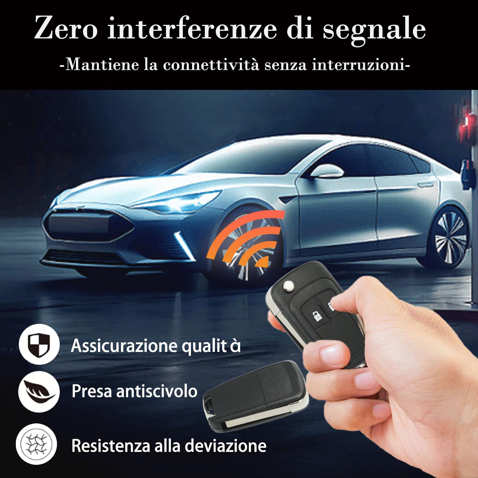SUPALAND Guscio Chiave di Ricambio 2 Tasti Per Telecomando Auto Compatibile Opel Astra Adam Insignia Mokka Zafira Chevrolet Corsa D E Cascade Viva Karl