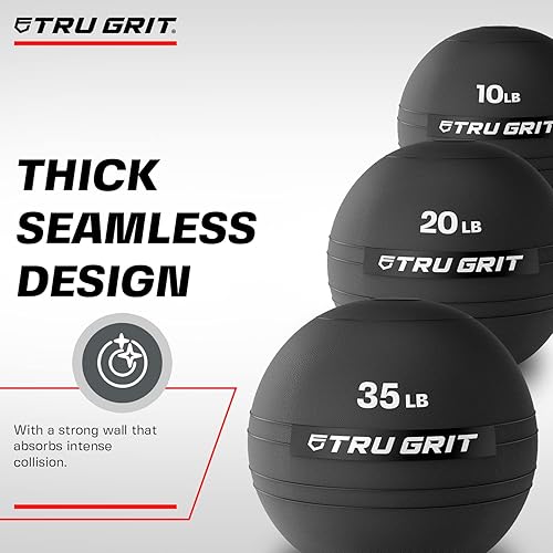 Miniatura 8 de Tru Grit Fitness Slam - Pelota de medicina - Pelota pesada diseñada con carcasa de PVC resistente, agarre texturizado y relleno de arena, disponible