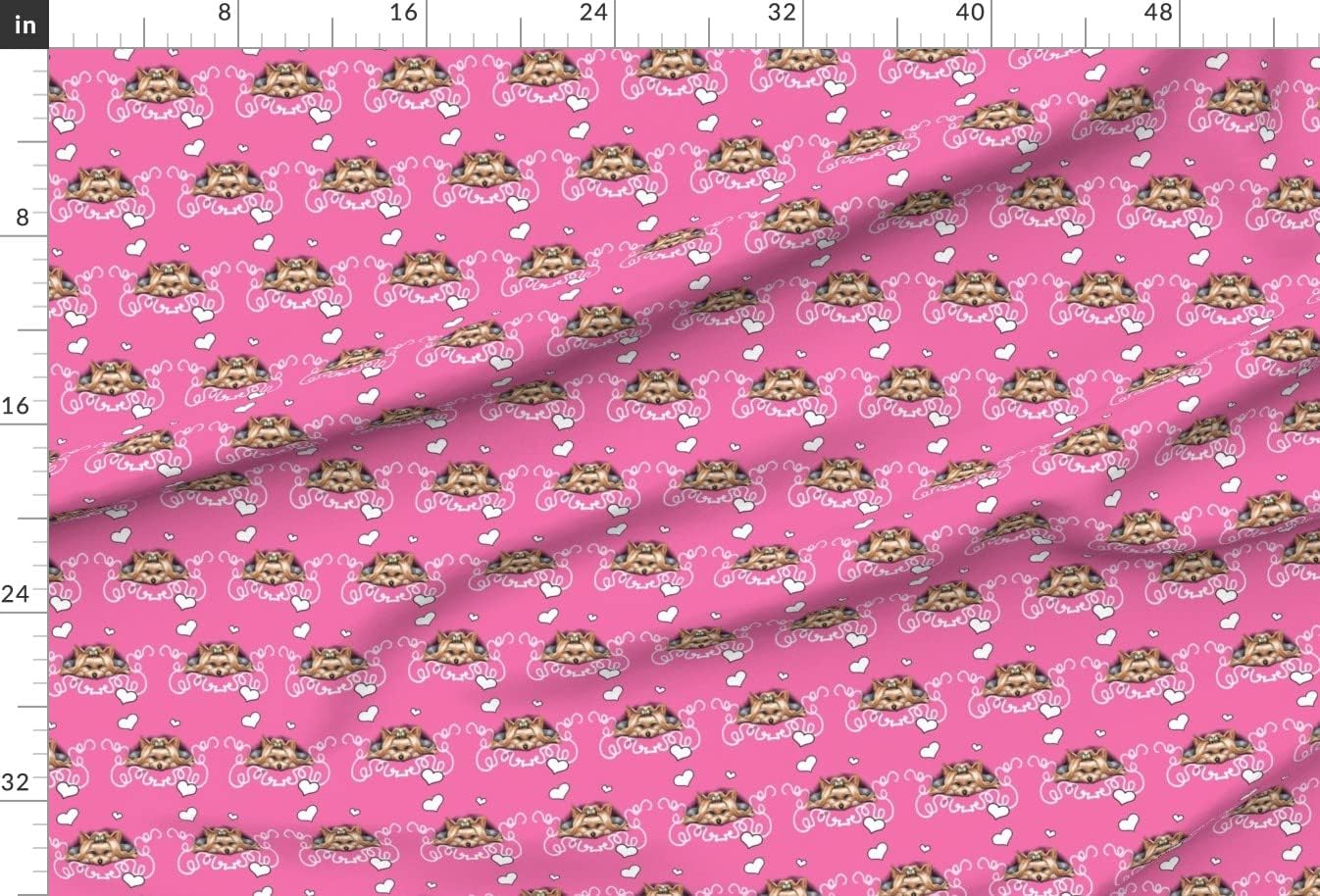 Spoonflower Fabric - Yorkie Pink Yorkshire Dog Pet Hearts Printed on Minky Fabric by The Yard - Sewing Baby Blankets Quilt Backing Plush