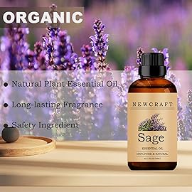 Sage Essential Oils, 100% Pure and Natural Essential Oil for Aromatherapy Diffuser - Sage/1 Fl Oz