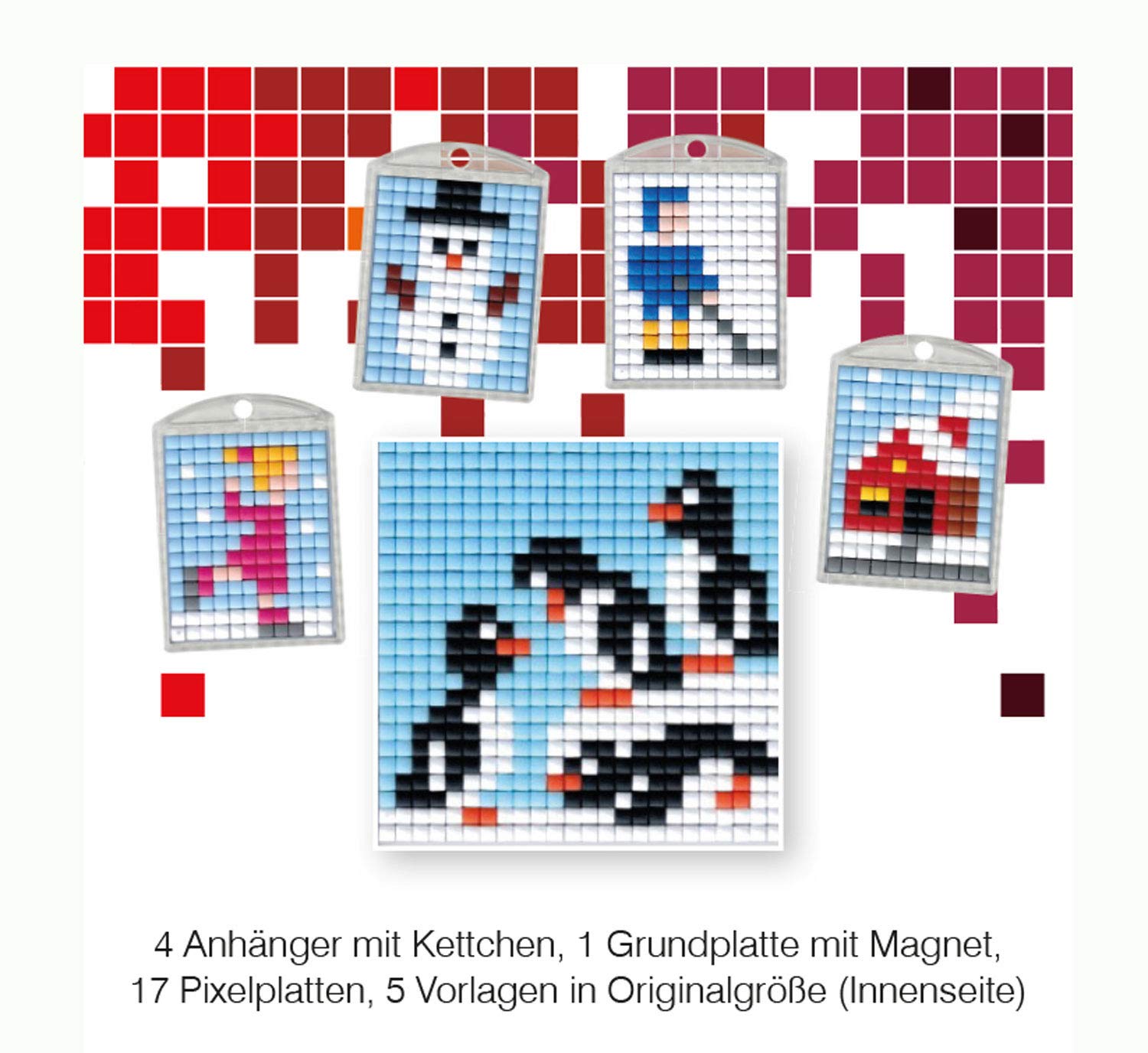 Set De Perles à Pixelliser Football Pixel - 10 Médaillons Porte-clés Pour Enfants