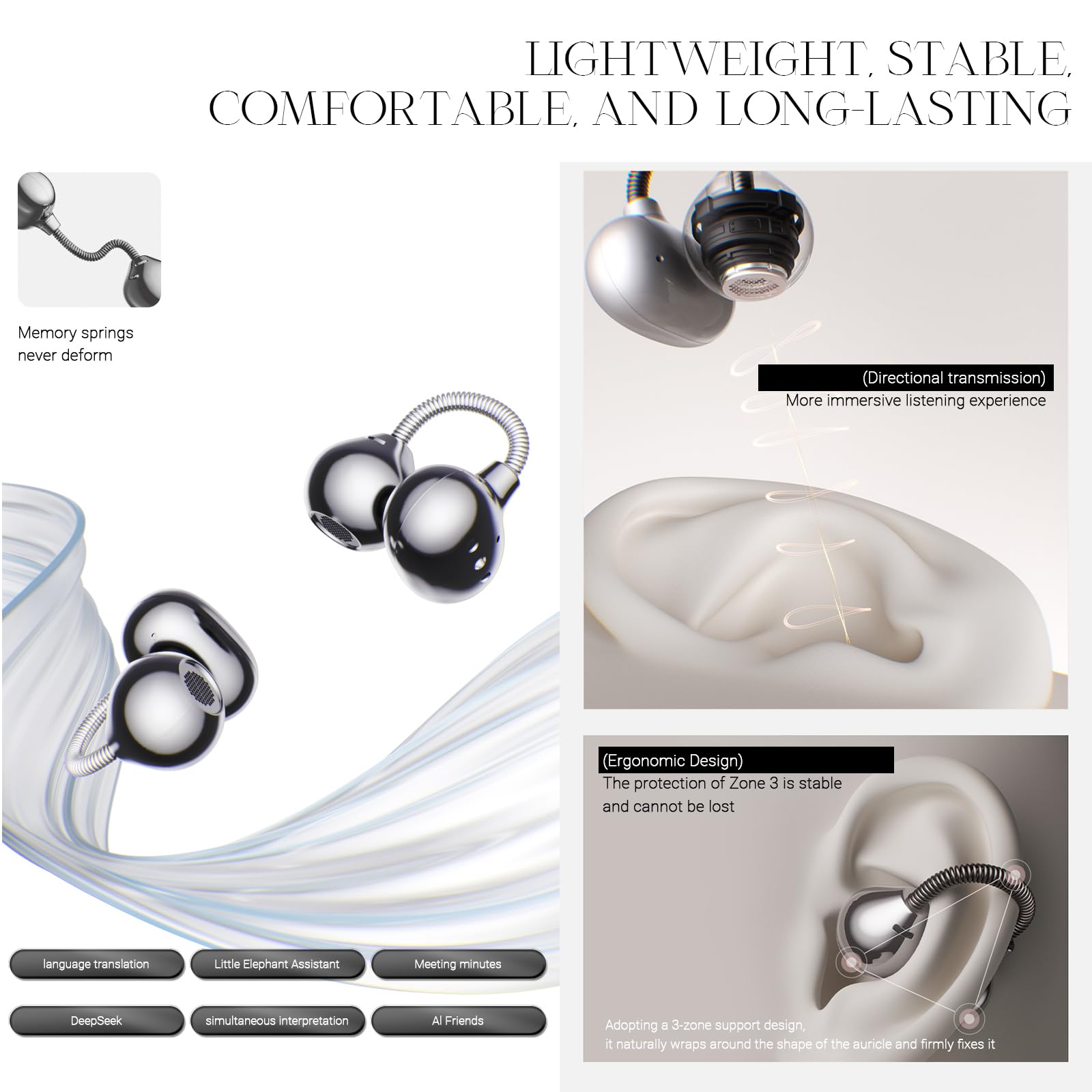 Bluetooth Kopfhörer Sport, Kopfhörer Kabellos Bluetooth 5.3, 60 Std Kabellose Kopfhörer mit Tiefer Bass, In Ear Kopfhörer, wasserdichte Ohrhörer