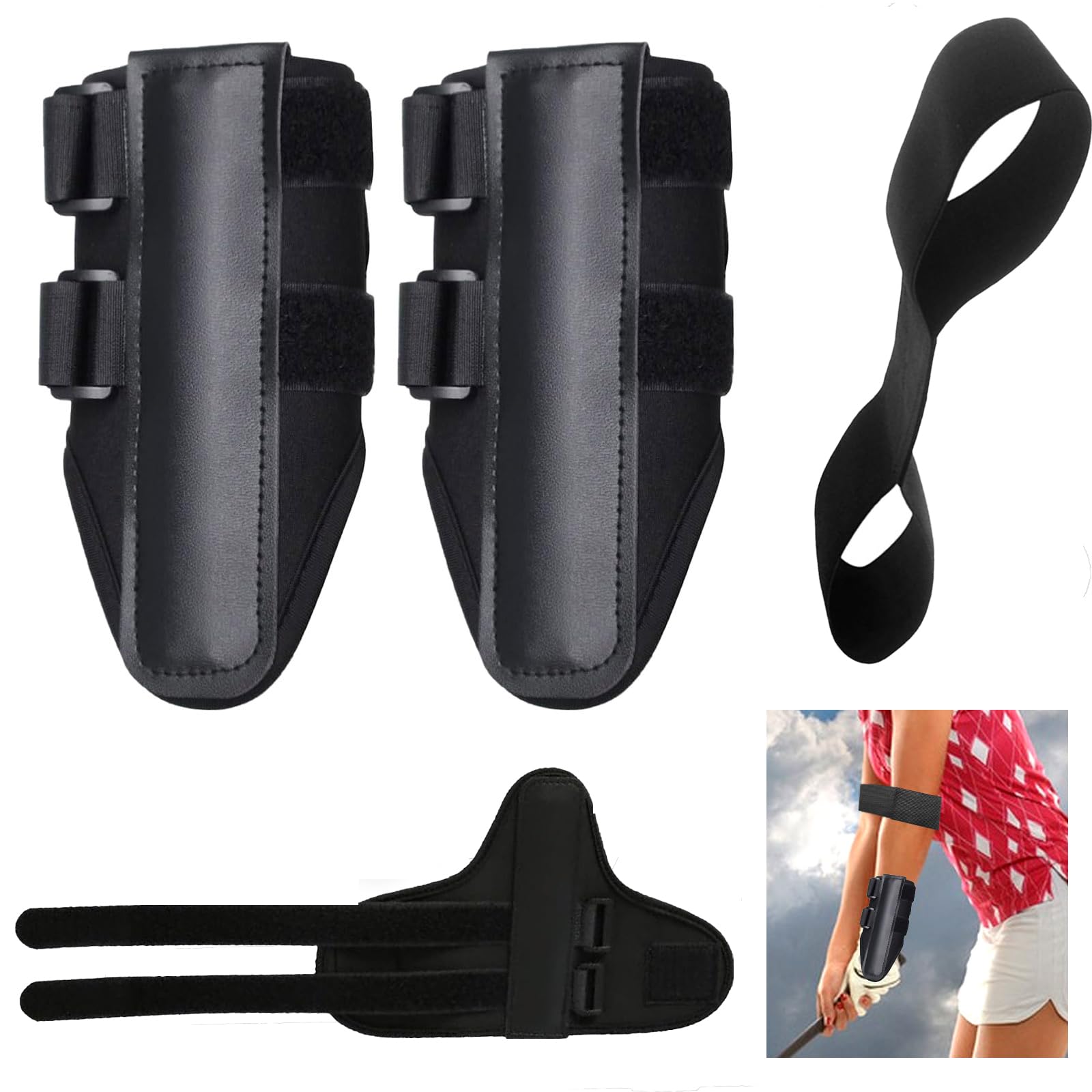LIUQOBN 3PCS Golf Wrist Training Aid Wrist Training Aids Brace Swing Metal Splints Breathable For Posture Correction & Arthritis Pain Relief Comfortable