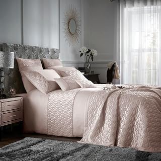 Style Spot Luxury Muriva Duvet Cover Set with Pillowcase Satin Matt Signature Range Quilt Designer Shiny Diamond Bedding Set of Single Double King & Super King Size (Super King, Champagne)