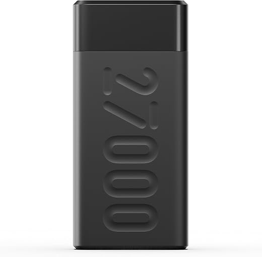 Ambrane 27000mAh Powerbank, 20W Fast Charging, Triple Output (2 USB &amp; 1 Type C), PD, Quick Charge for iPhone, Android &amp; Ot...