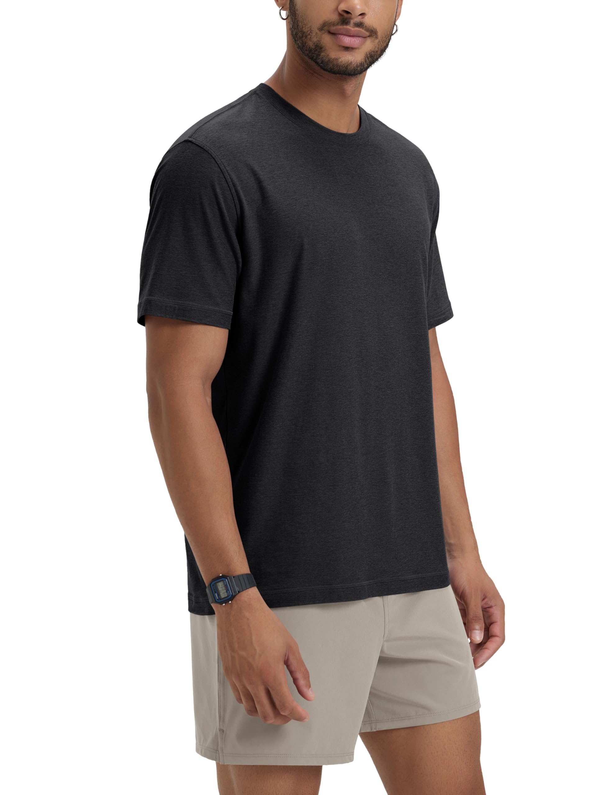 ODODOS Men's Performance T-Shirt - odSTRATUM Tech Tee, Ultra Soft Moisture Wicking UPF 50+ Fitness Shirts - The Ascent Series