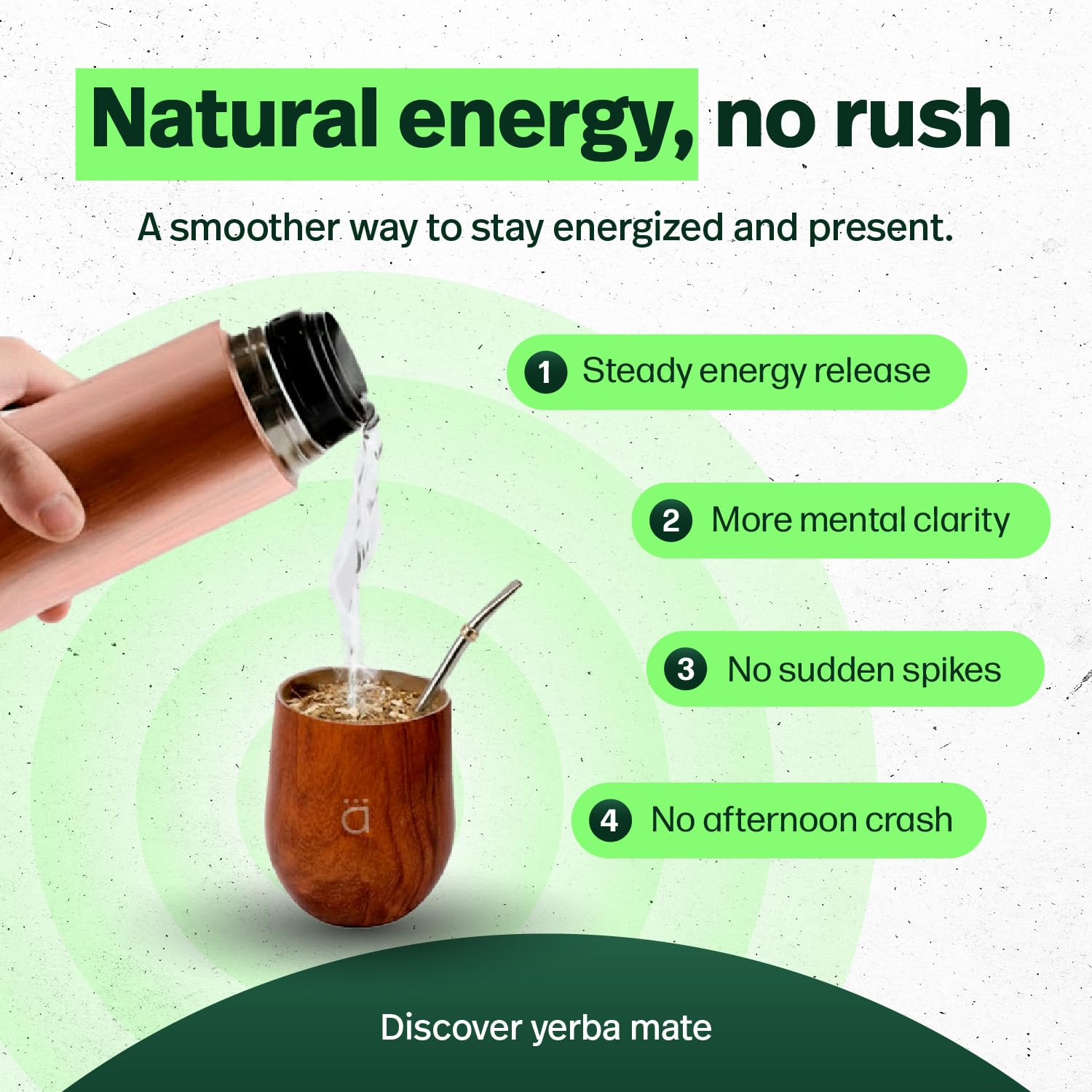 Kalmateh Yerba Mate Kürbis- und Thermos-Set, inklusive innovativem Yerba Mate Kürbis, vakuumisolierter Thermoskanne, Bombilla-Stroh, Reinigungsbürste und Geschenkbox (Holz, 1000 ml)
