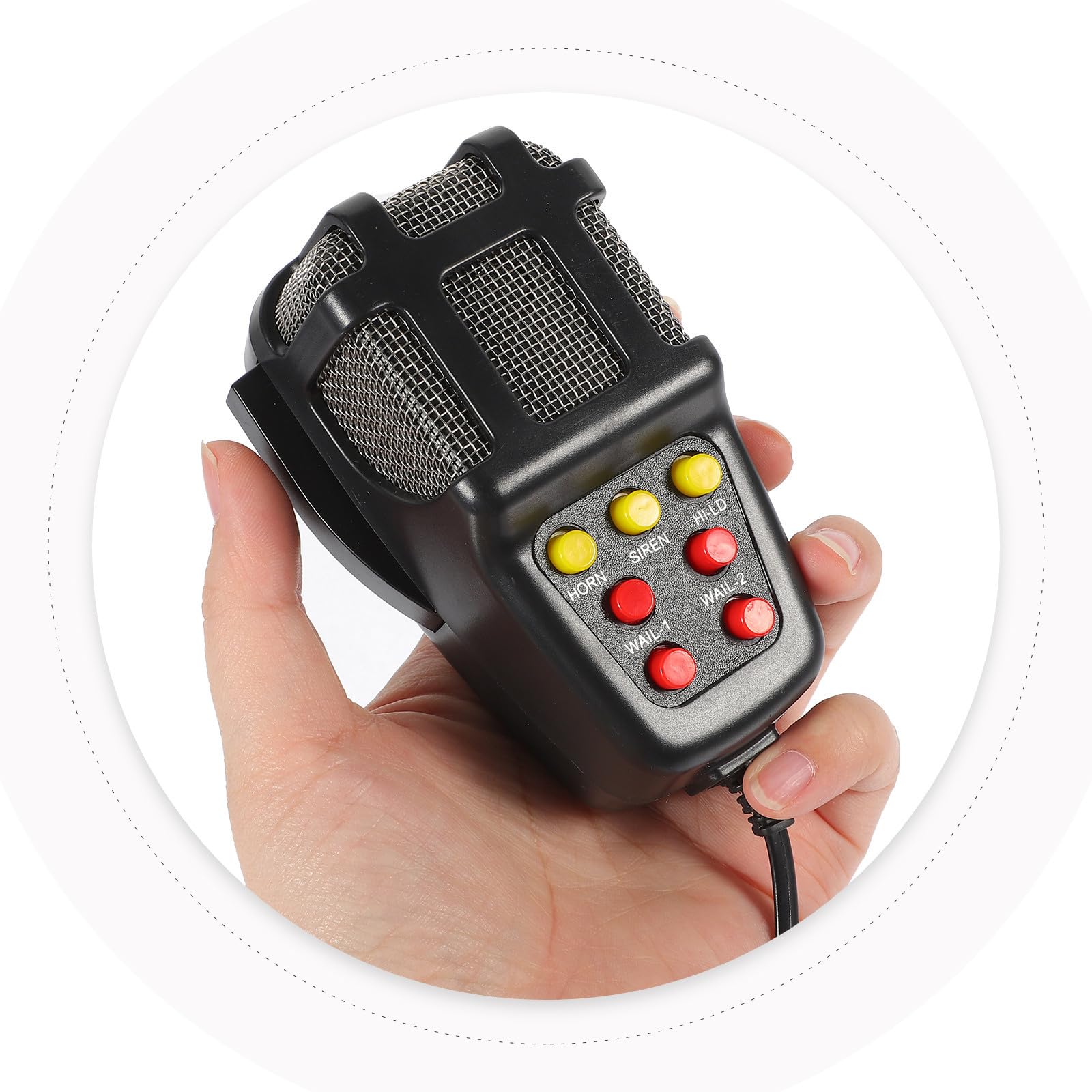 Homoyoyo Alarma de Coche para Camión con Bocina de Acero 12v 100w y 7 Tonos Diferentes Diseño Cuadrado Fácil Instalación y Control Remoto