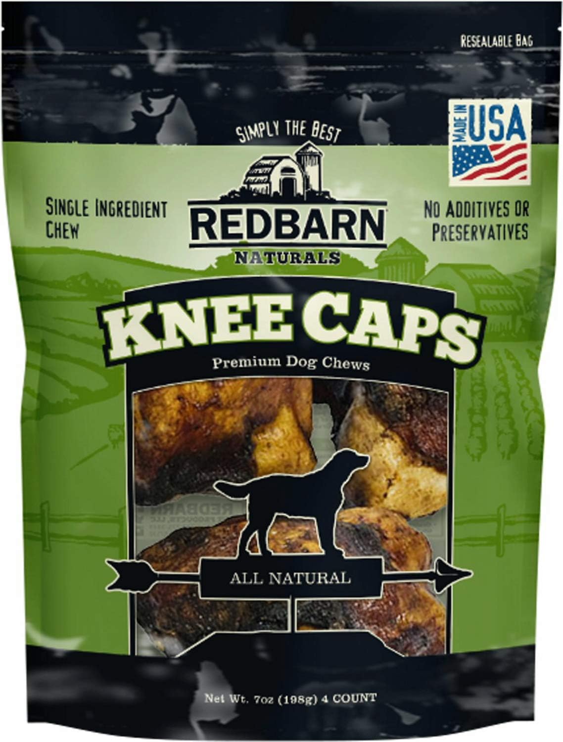 Redbarn Knee Caps for Dogs, AllNatural SingleIngredient Chews Great for