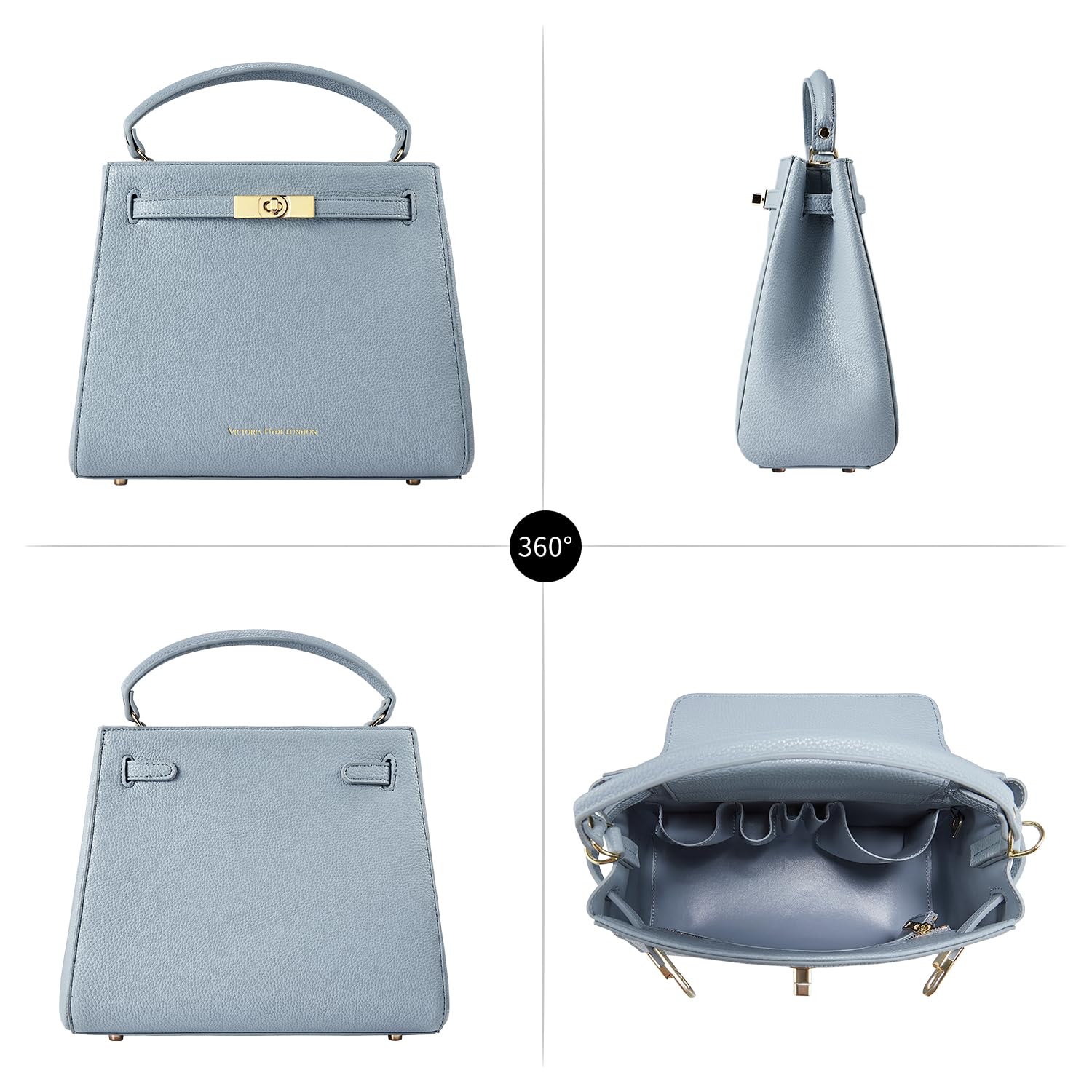 VICTORIA HYDE Damen Handtasche PU Leder Henkeltaschen Elegant Taschen Große Schultertasche Damen Tote Shopper mit Mehreren Fächern für Arbeit Schule Reisen