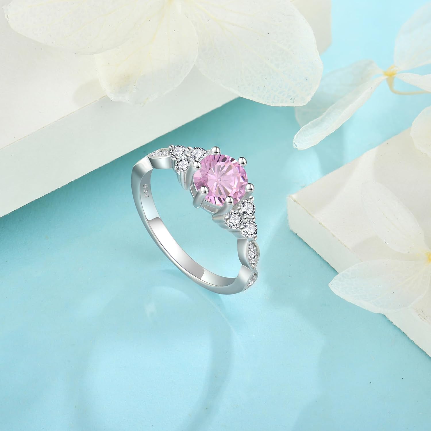 Engagement Ring for Women 925 Sterling Silver Promise Wedding Anniverasry Eternity Ring for Her Size 5-10
