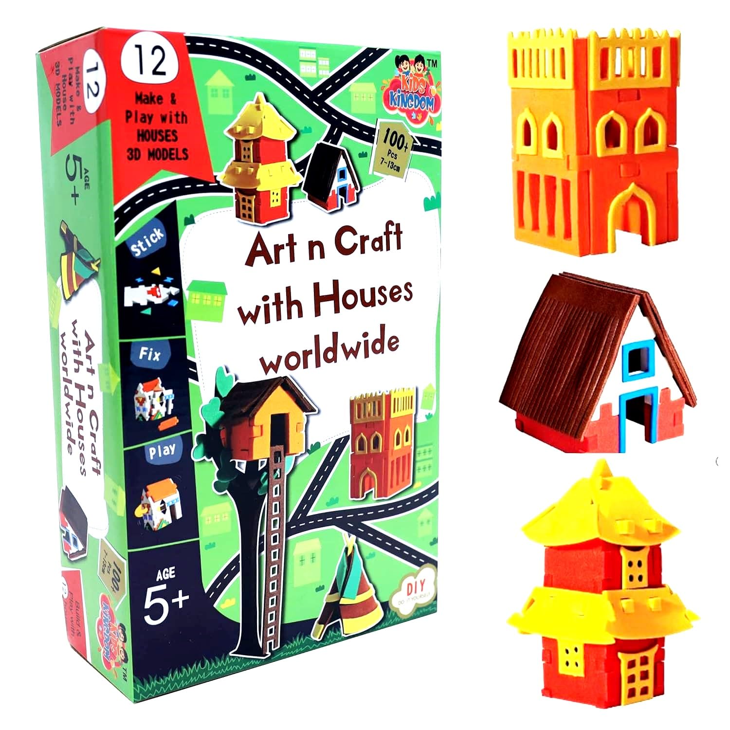 Fratelli Houses Worldwide Educational Toy and 3D Puzzle for 5 + Year