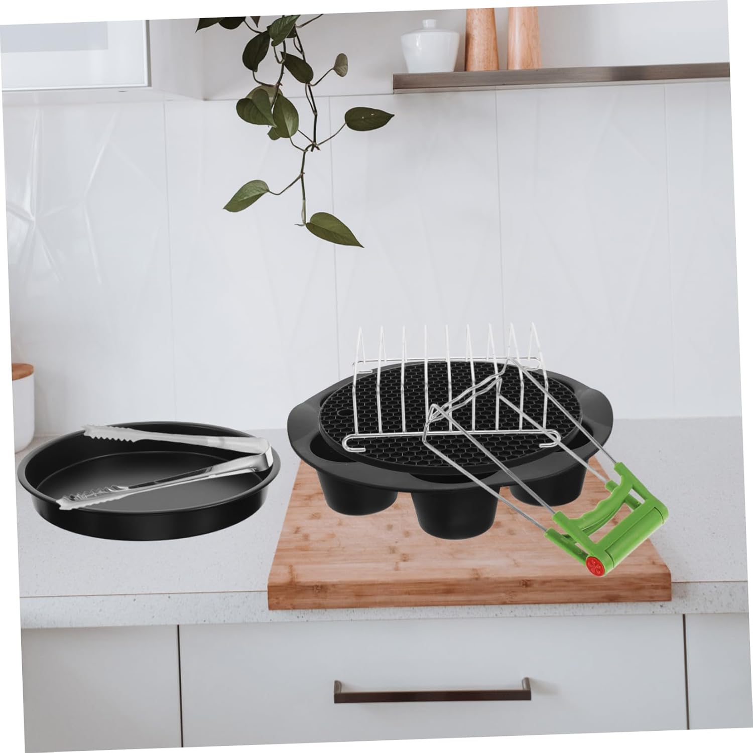 9pcs Air Fryer Accessories Set with Non-stick Bakeware for Cakes Pies and More Kitchen Baking Kit Compatible with Fryers