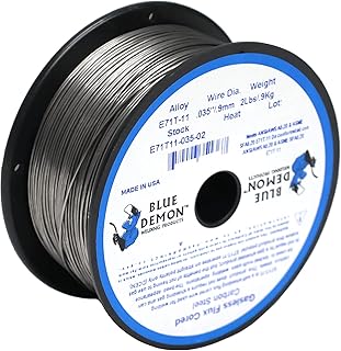 Blue Demon E71T-11 X .035 X 2LB Carrete de alambre de soldadura con núcleo fundente sin gas | sin gas