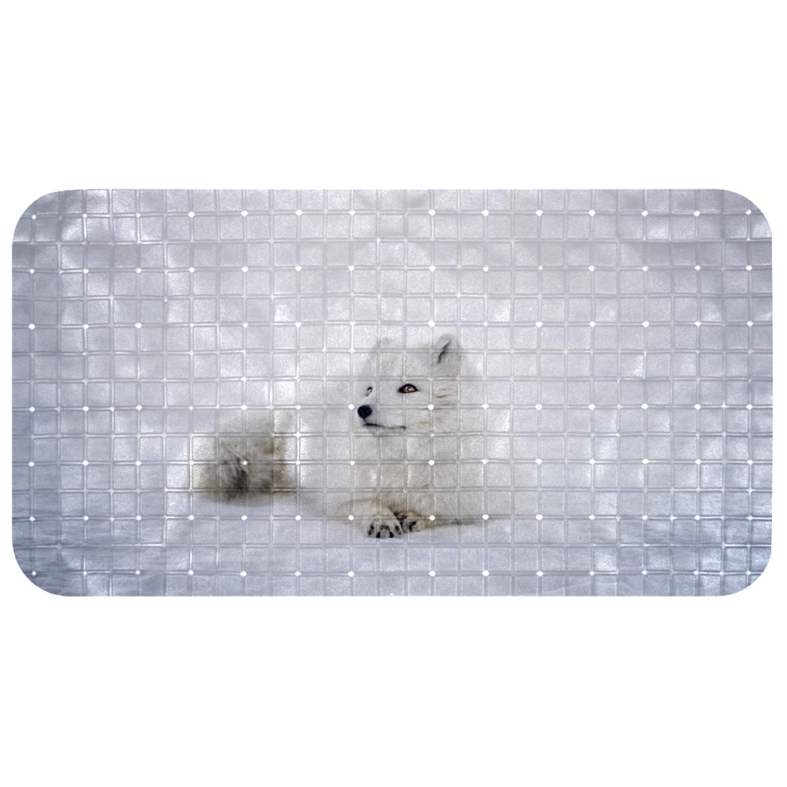 Tapis de douche antidérapant Bennigiry à trous d'évacuation design marbre
