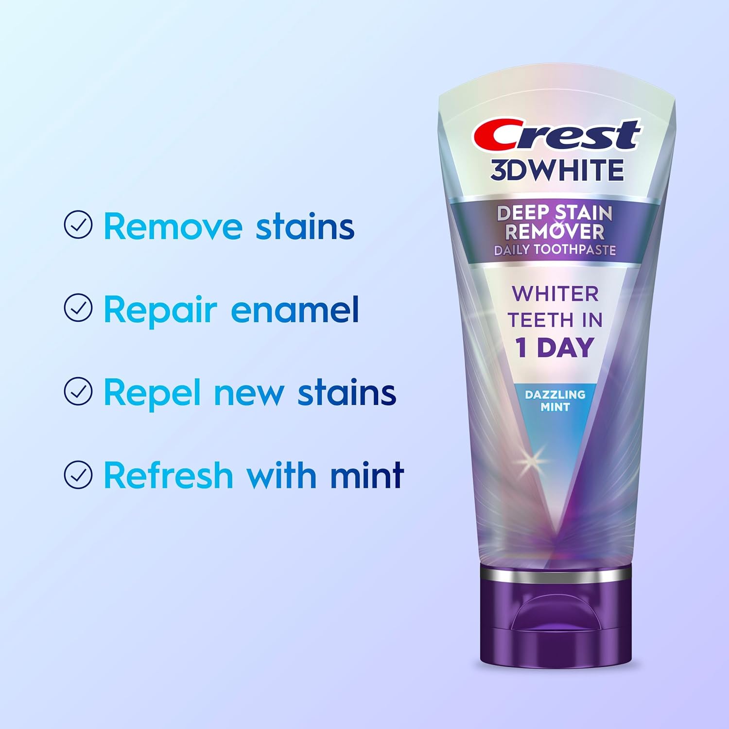 Crest 3DWhite Brilliance Deep Stain Remover Dazzling Mint Toothpaste - 2.1oz