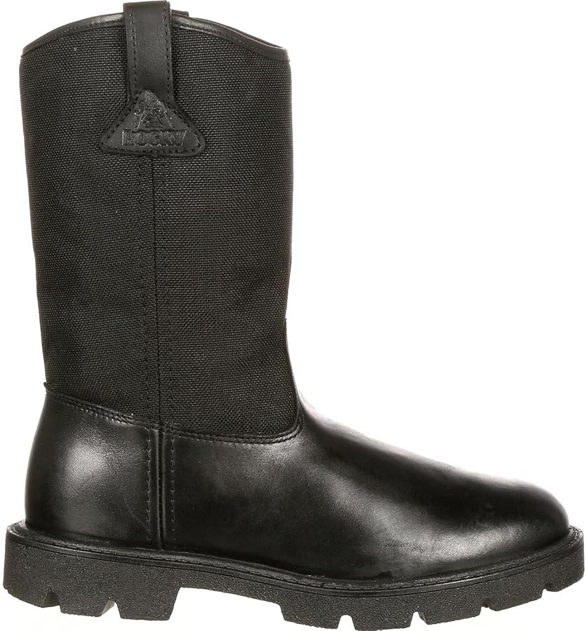 Rocky Portland Lace-to-Toe Waterproof Public Service Boots - Black, 15 Wide, 8" Height